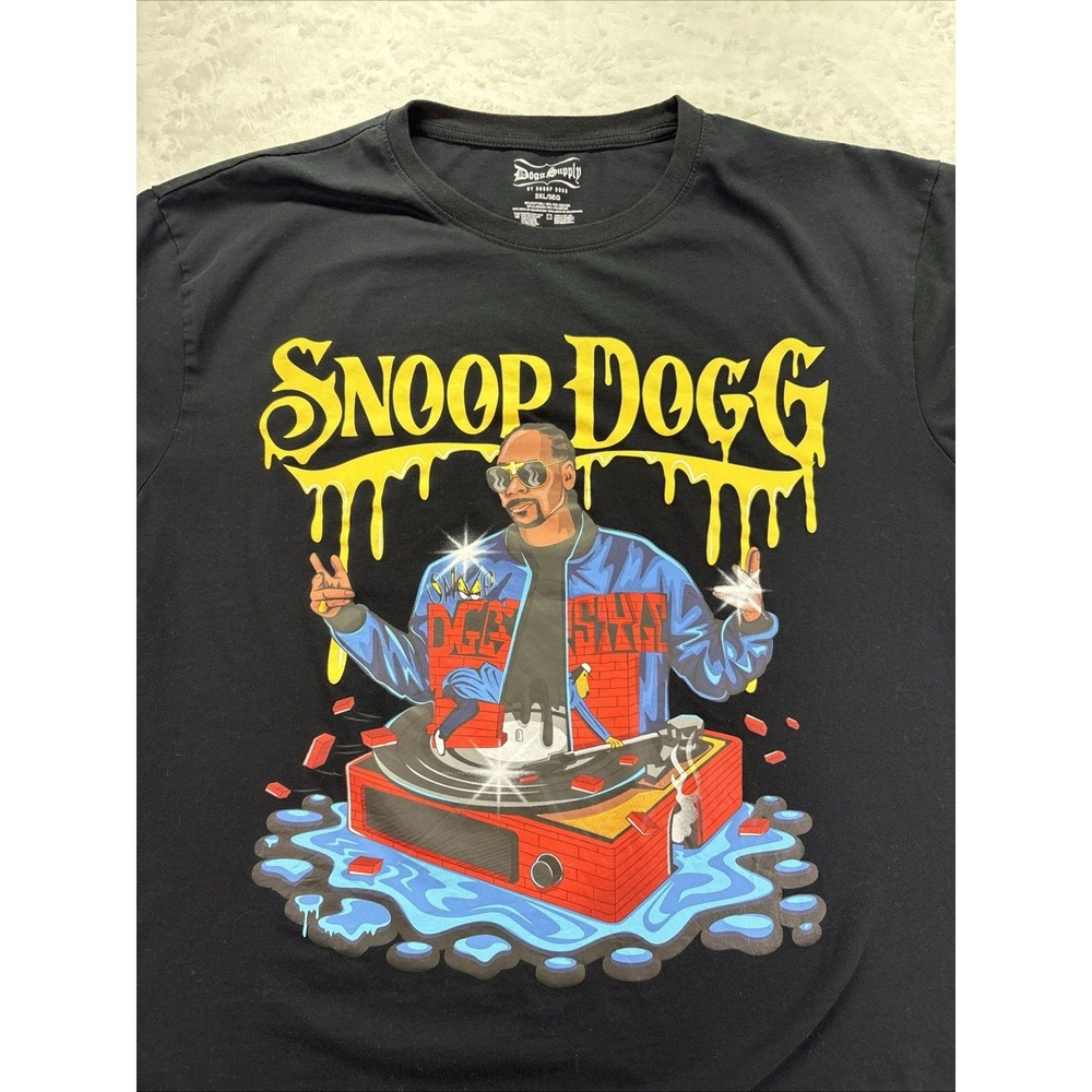Dogg Supply By Snoop Dogg Black Crew Neck 3XL T-Shirt Men's